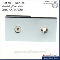 Bathroom 180 degree wall to glass clamp hinge zinc alloy or brass material